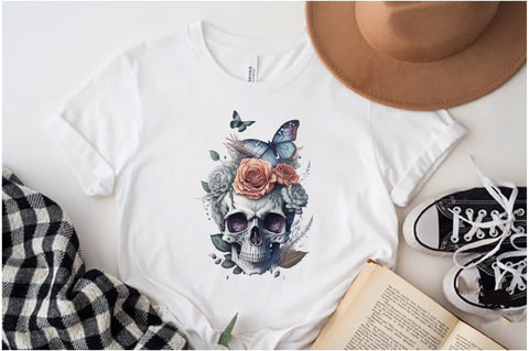 Skull Butterfly with Roses Sublimation Vol-18 Sublimation Jagonath Roy 