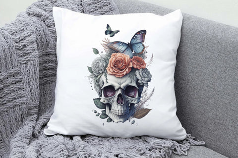 Skull Butterfly with Roses Sublimation Vol-18 Sublimation Jagonath Roy 