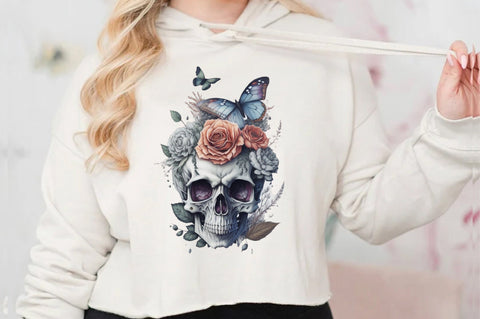 Skull Butterfly with Roses Sublimation Vol-18 Sublimation Jagonath Roy 