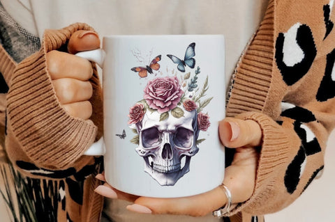 Skull Butterfly with Roses Sublimation Vol-19 Sublimation Jagonath Roy 