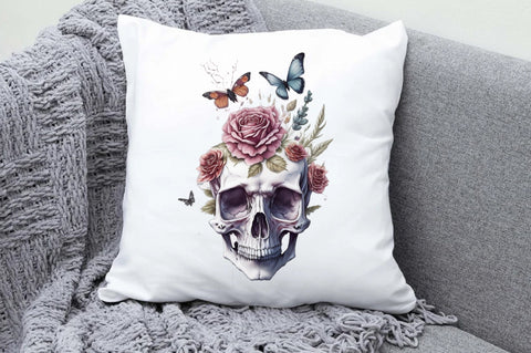 Skull Butterfly with Roses Sublimation Vol-19 Sublimation Jagonath Roy 