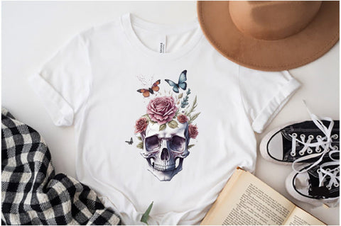 Skull Butterfly with Roses Sublimation Vol-19 Sublimation Jagonath Roy 