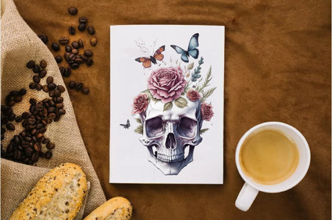 Skull Butterfly with Roses Sublimation Vol-19 Sublimation Jagonath Roy 