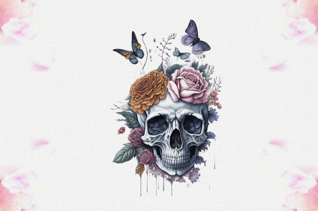 Skull Butterfly with Roses Sublimation Vol-2 Sublimation Jagonath Roy 