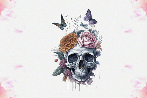 Skull Butterfly with Roses Sublimation Vol-2 Sublimation Jagonath Roy 