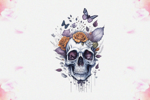 Skull Butterfly with Roses Sublimation Vol-20 Sublimation Jagonath Roy 