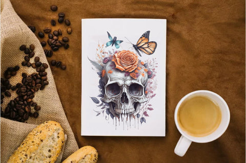 Skull Butterfly with Roses Sublimation Vol-3 Sublimation Jagonath Roy 