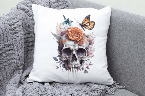 Skull Butterfly with Roses Sublimation Vol-3 Sublimation Jagonath Roy 