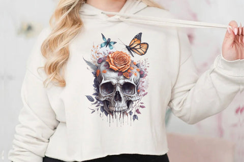Skull Butterfly with Roses Sublimation Vol-3 Sublimation Jagonath Roy 