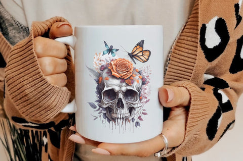 Skull Butterfly with Roses Sublimation Vol-3 Sublimation Jagonath Roy 