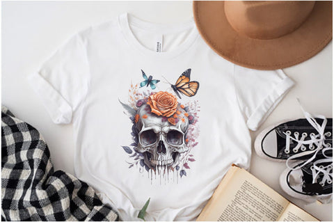 Skull Butterfly with Roses Sublimation Vol-3 Sublimation Jagonath Roy 