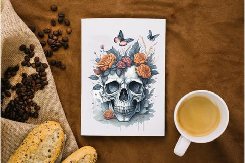 Skull Butterfly with Roses Sublimation Vol-5 Sublimation Jagonath Roy 