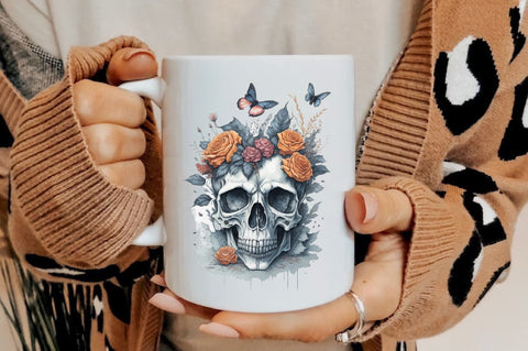 Skull Butterfly with Roses Sublimation Vol-5 Sublimation Jagonath Roy 