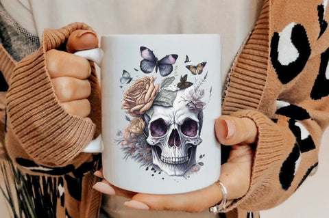 Skull Butterfly with Roses Sublimation Vol-6 Sublimation Jagonath Roy 