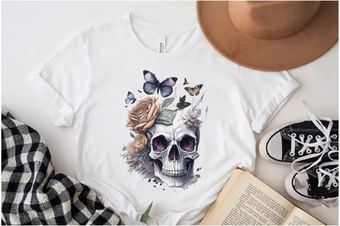 Skull Butterfly with Roses Sublimation Vol-6 Sublimation Jagonath Roy 