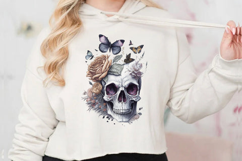 Skull Butterfly with Roses Sublimation Vol-6 Sublimation Jagonath Roy 