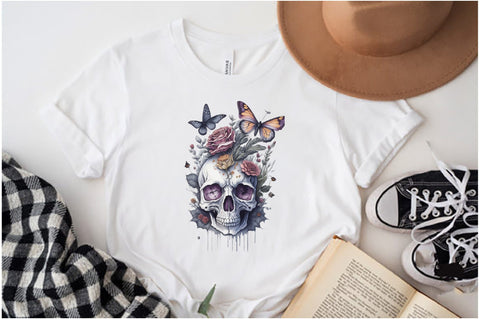 Skull Butterfly with Roses Sublimation Vol-7 Sublimation Jagonath Roy 