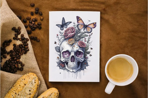 Skull Butterfly with Roses Sublimation Vol-7 Sublimation Jagonath Roy 