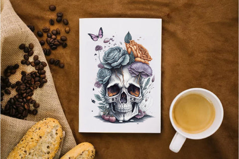 Skull Butterfly with Roses Sublimation Vol-8 Sublimation Jagonath Roy 