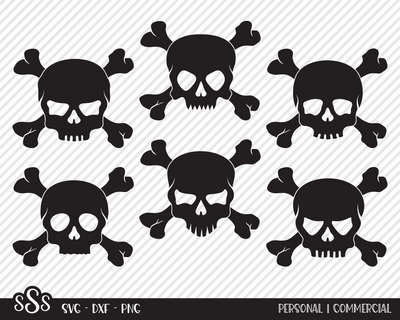 Skull & Crossbones Bundle | Halloween SVG SVG Texas Southern Cuts 