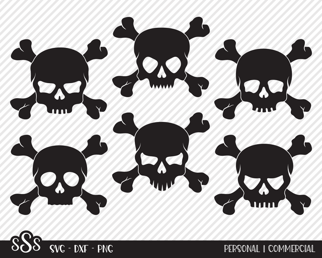 Skull & Crossbones Bundle | Halloween SVG SVG Texas Southern Cuts 