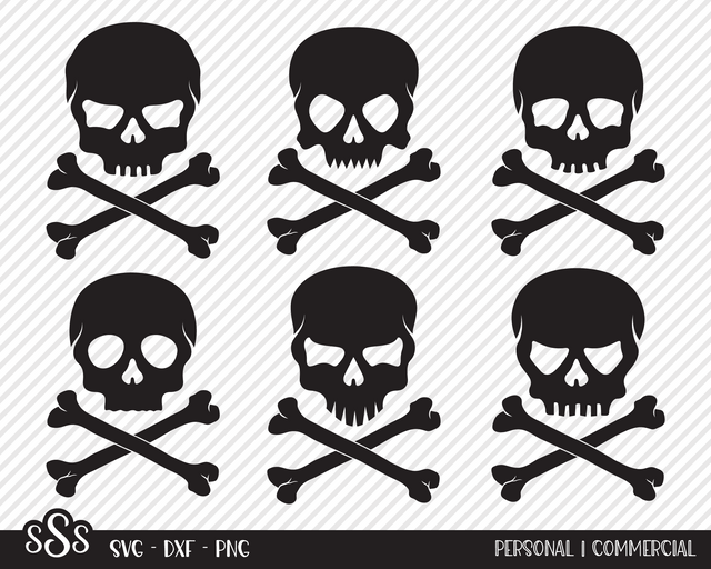 Skull & Crossbones Bundle | Halloween SVG SVG Texas Southern Cuts 