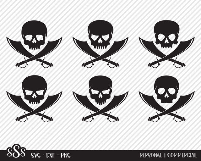 Skull & Crossed Swords Bundle | Outdoor SVG SVG Texas Southern Cuts 