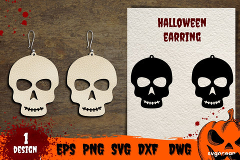 Skull Earrings | Glowforge | Jewelry SVG SvgOcean 