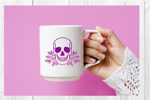 Skull Flower SVG, sublimation, skeleton SVG dadan_pm 