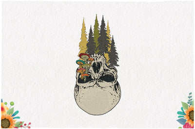 Skull Forest Tattoo Art Sublimation Sublimation Jagonath Roy 