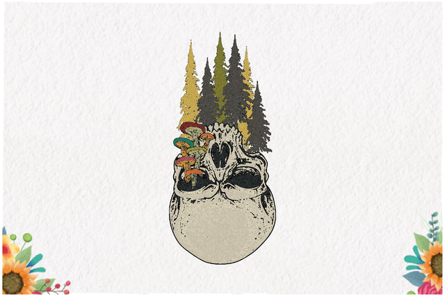 Skull Forest Tattoo Art Sublimation Sublimation Jagonath Roy 