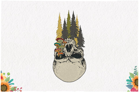 Skull Forest Tattoo Art Sublimation Sublimation Jagonath Roy 