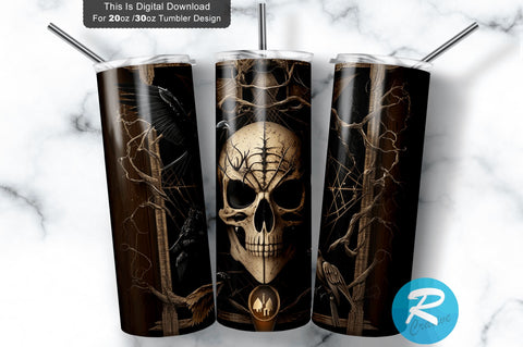 Skull Gothic Skeleton 20 oz / 30 oz Tumbler PNG Sublimation Regulrcrative 