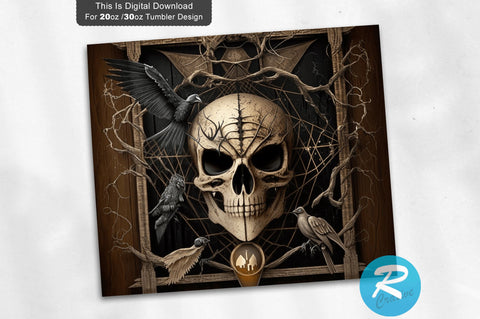 Skull Gothic Skeleton 20 oz / 30 oz Tumbler PNG Sublimation Regulrcrative 
