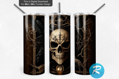 Skull Gothic Skeleton 20 oz / 30 oz Tumbler PNG Sublimation Regulrcrative 