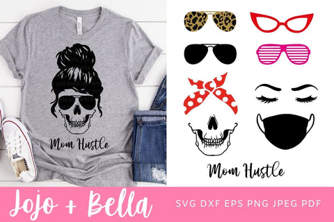 Skull Mom SVG Bundle, Skull Mom Svg, Mom Svg, Skull Mom Png, Mom Png, Svg files for Cricut, Sublimation Digital Download Designs SVG Jojo&Bella 