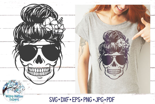 Skull Mom SVG SVG Wispy Willow Designs 