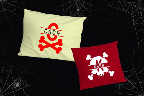 Skull Monogram - Font Trio For Halloween Font Illushvara Design 