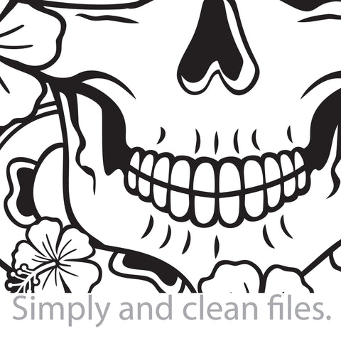 Skull Old School Tattoo with Snake SVG TribaliumArtSF 