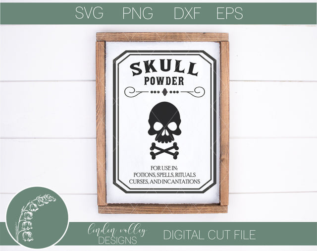 Skull Powder Halloween SVG SVG Linden Valley Designs 