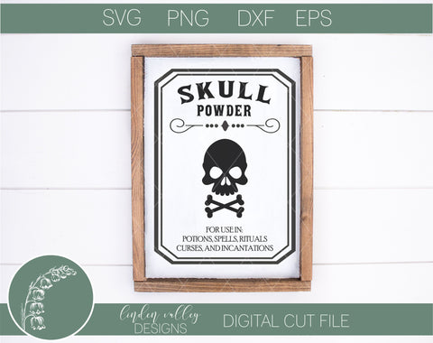 Skull Powder Halloween SVG SVG Linden Valley Designs 
