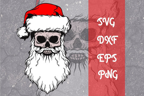 Skull Santa SVG, Skull Designs, Christmas SVG Cut Files SVG dadan_pm 