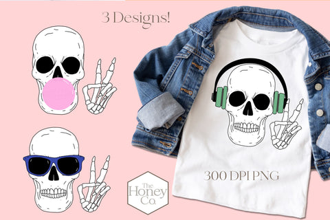 Skull Sublimation Bundle | Halloween Sublimation Bundle SVG The Honey Company 