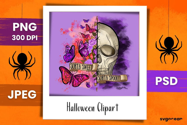 Skull Sublimation | PNG Bundle | Sorta Sweet Sorta Spooky SVG SvgOcean 