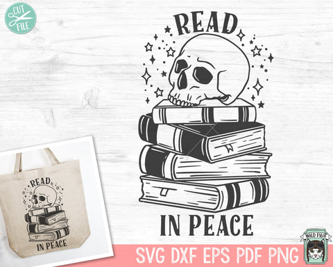 Skull SVG, Halloween SVG, Books SVG, Mystical svg, Reading svg, Skull png file, Book Lover svg, Skull Clipart, Librarian svg, Teacher svg SVG Wild Pilot 