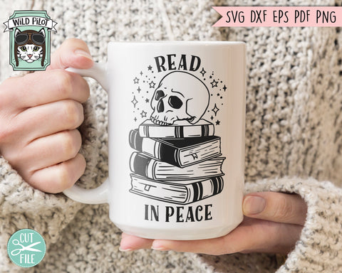 Skull SVG, Halloween SVG, Books SVG, Mystical svg, Reading svg, Skull png file, Book Lover svg, Skull Clipart, Librarian svg, Teacher svg SVG Wild Pilot 