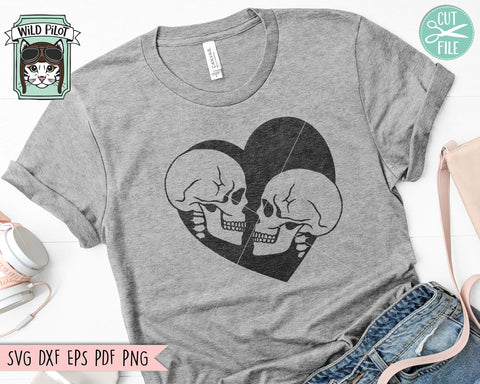 Skull SVG, Halloween SVG, Valentines Day SVG, Skull png, Halloween Cut File, Love svg, Heart svg, Skull Clipart, Skull png, Skull Cricut svg SVG Wild Pilot 