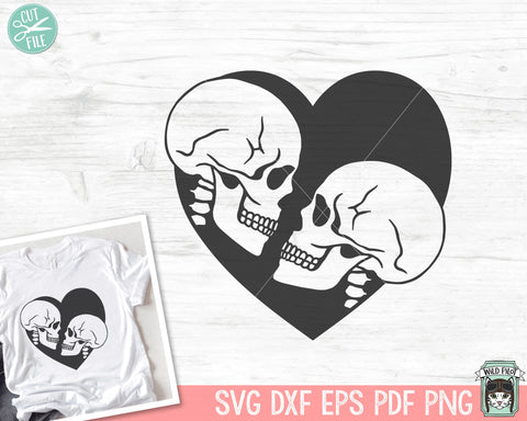 Skull SVG, Halloween SVG, Valentines Day SVG, Skull png, Halloween Cut File, Love svg, Heart svg, Skull Clipart, Skull png, Skull Cricut svg SVG Wild Pilot 