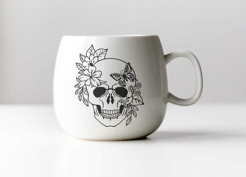 Skull svg, Skull vector, Flower Skull svg, Skull clipart, skeleton svg, skull head svg, Cricut silhouette file SVG CutLeafSvg 