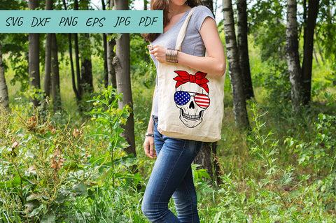 Skull SVG, Skull with bandana and sunglasses, Fourth of July SVG Irina Ostapenko 